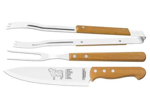 Kit Churrasco 3 Peças Tramontina - Dynamic 22399/075