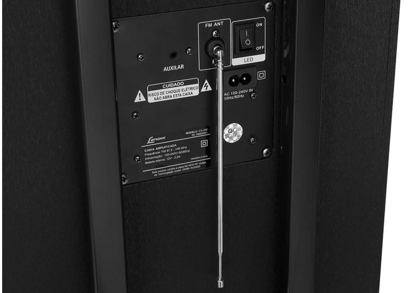 Caixa de Som Bluetooth Lenoxx CA 390 Portátil - Amplificada 500W USB