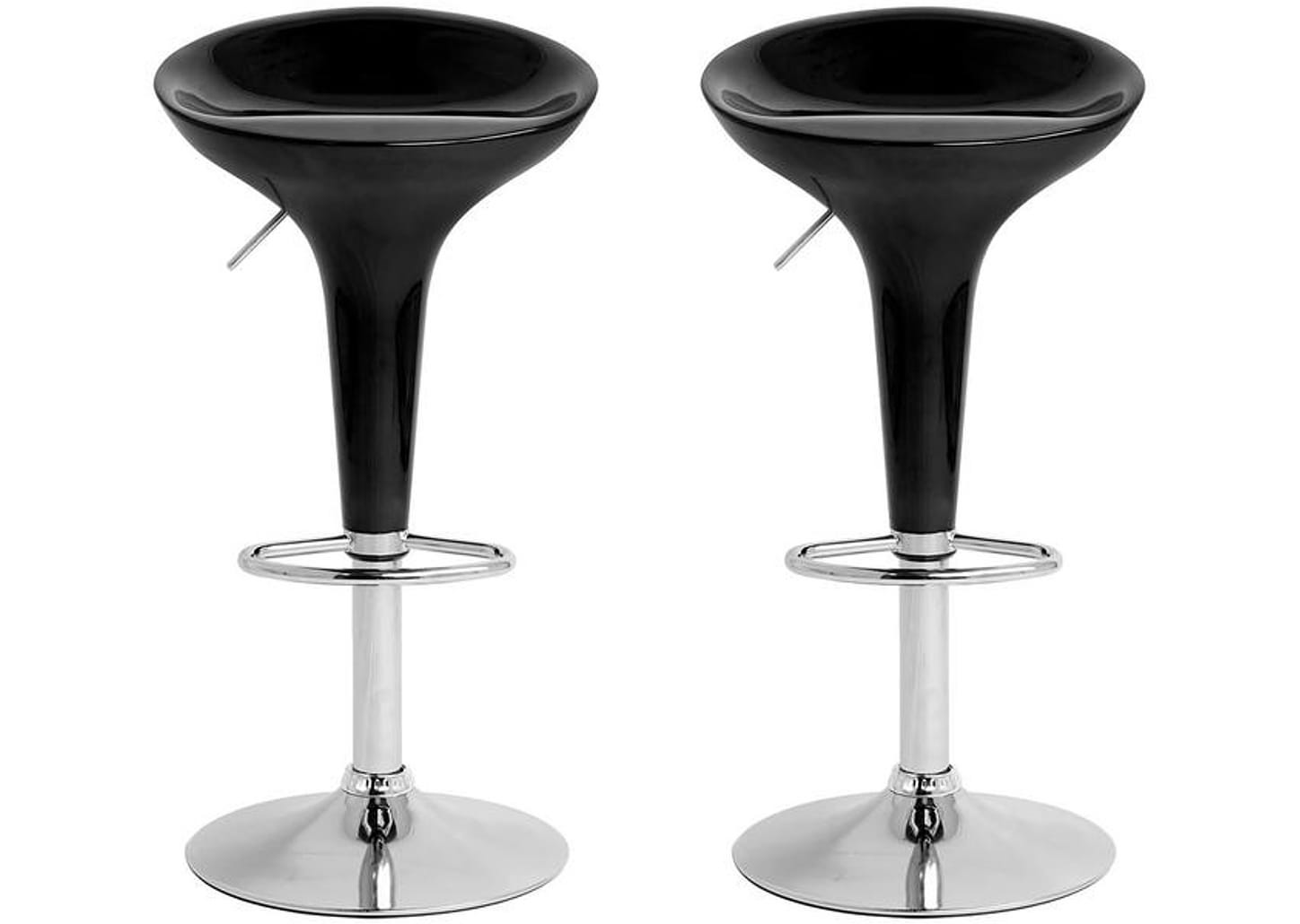 Banqueta Alta Giratória Preto BQT-PR1 2 Peças