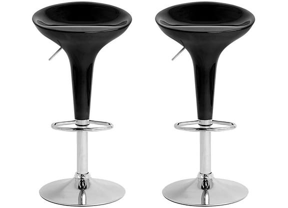 Banqueta Alta Giratória Preto BQT-PR1 2 Peças