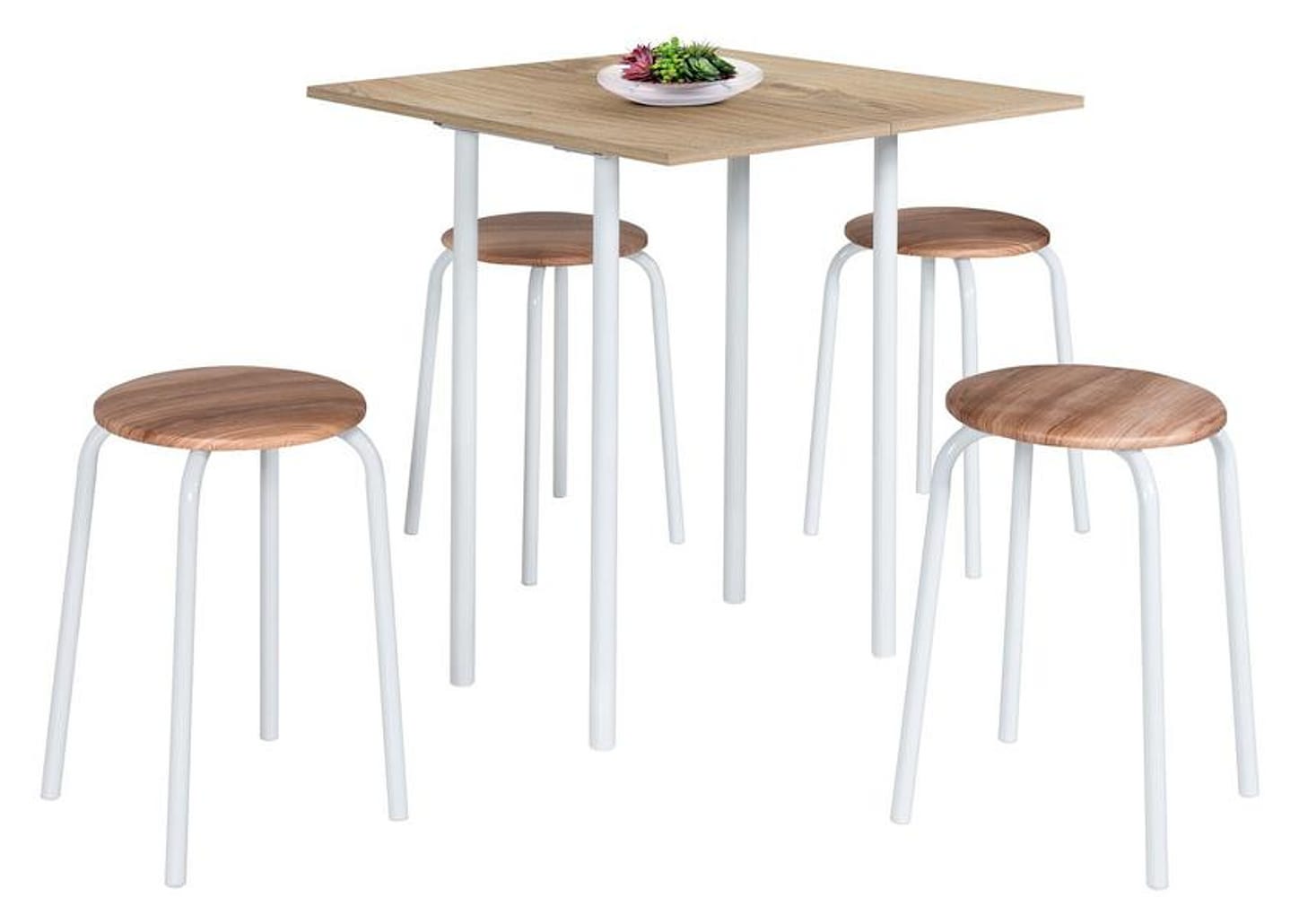 Conjunto de Mesa Dobrável com 4 Banquetas