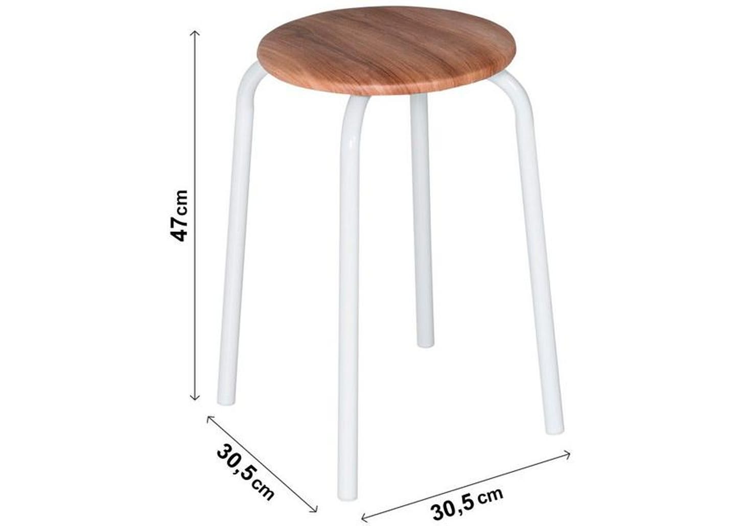 Conjunto de Mesa Dobrável com 4 Banquetas