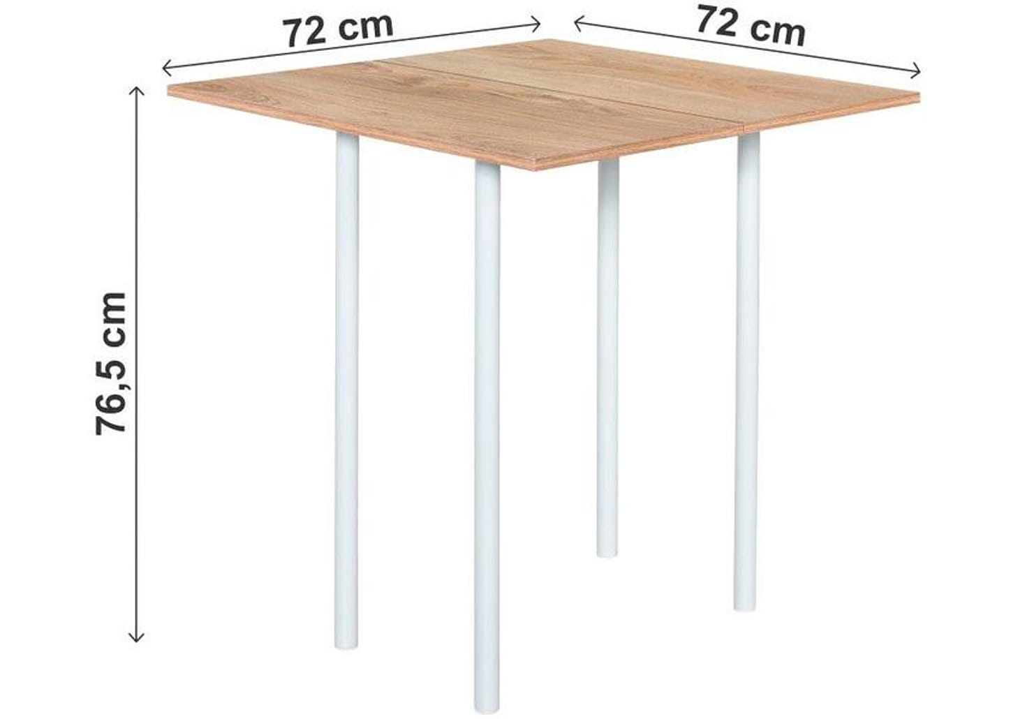 Conjunto de Mesa Dobrável com 4 Banquetas