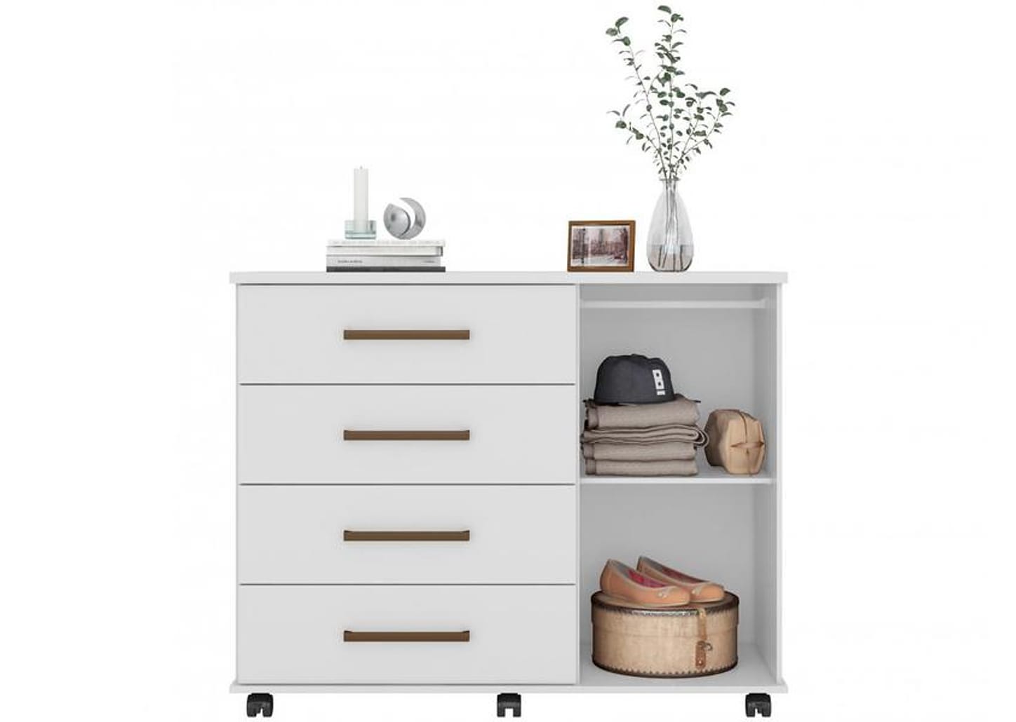 Cômoda 4 Gavetas 1 Porta Demóbile - Flora