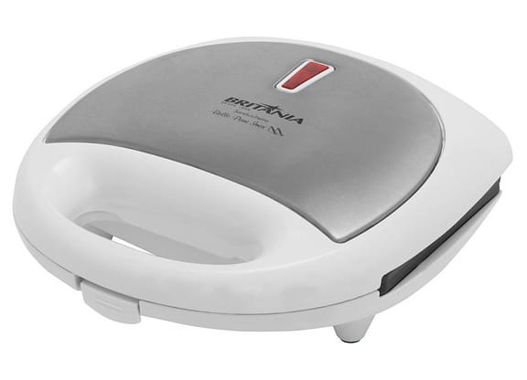 Sanduicheira Britânia Bello Pane Inox Branca 750W - Antiaderente
