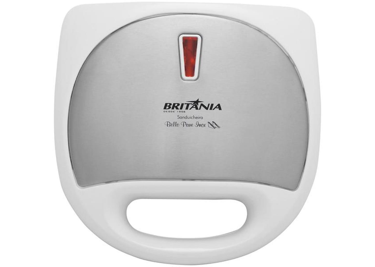 Sanduicheira Britânia Bello Pane Inox Branca 750W - Antiaderente