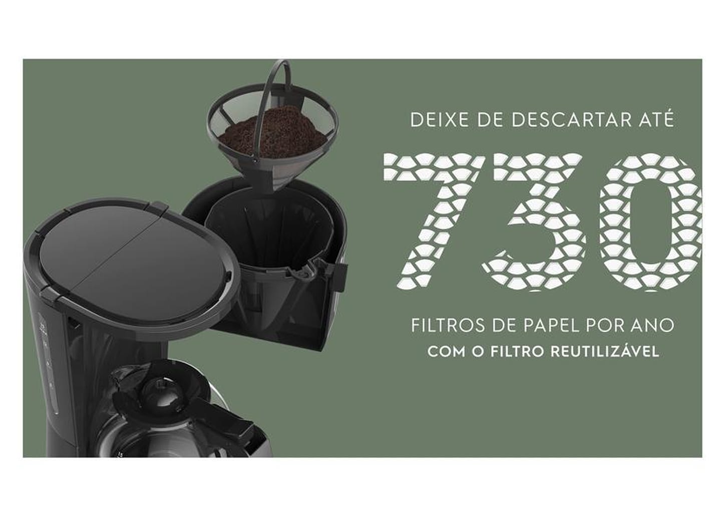 Cafeteira Elétrica Electrolux Efficient ECM10 15 Cafés Preto e Granite Gray