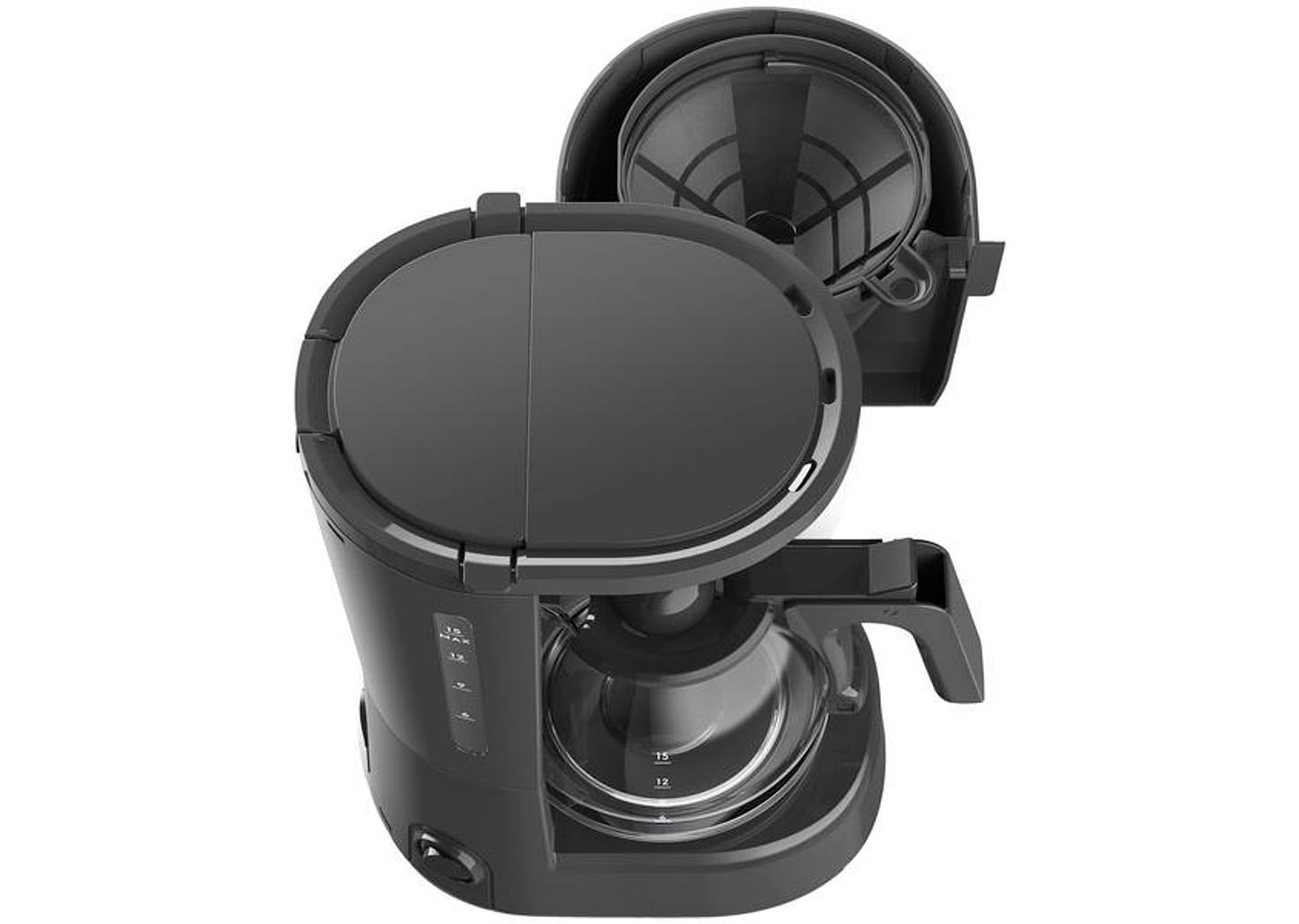 Cafeteira Elétrica Electrolux Efficient ECM10 15 Cafés Preto e Granite Gray