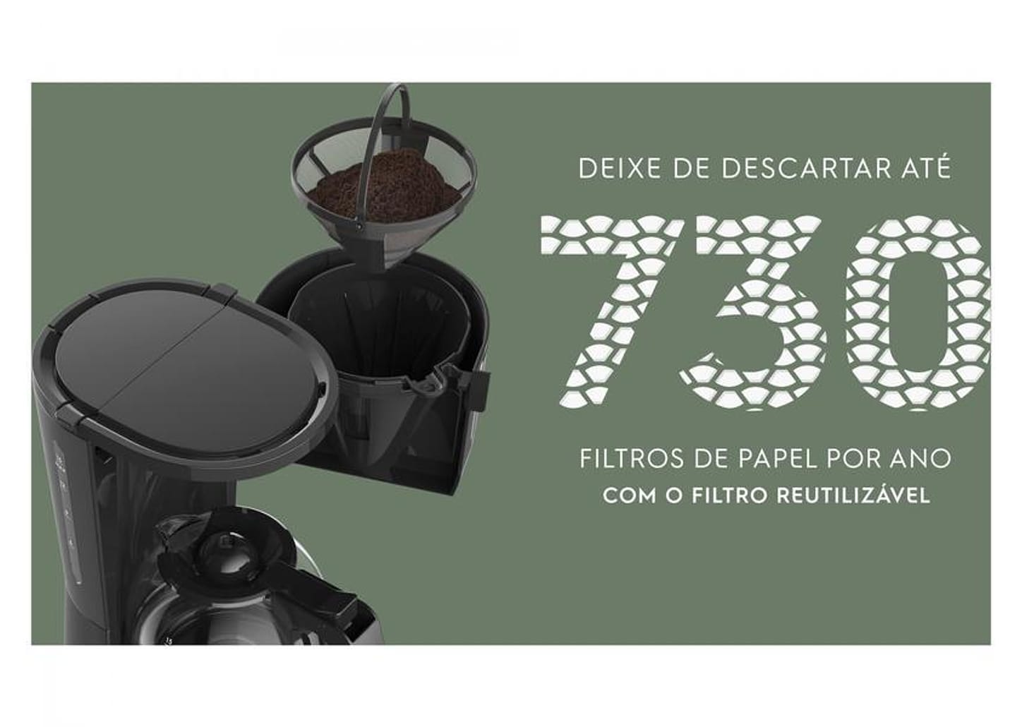 Cafeteira Elétrica Electrolux Efficient ECM10 15 Cafés Preto e Granite Gray