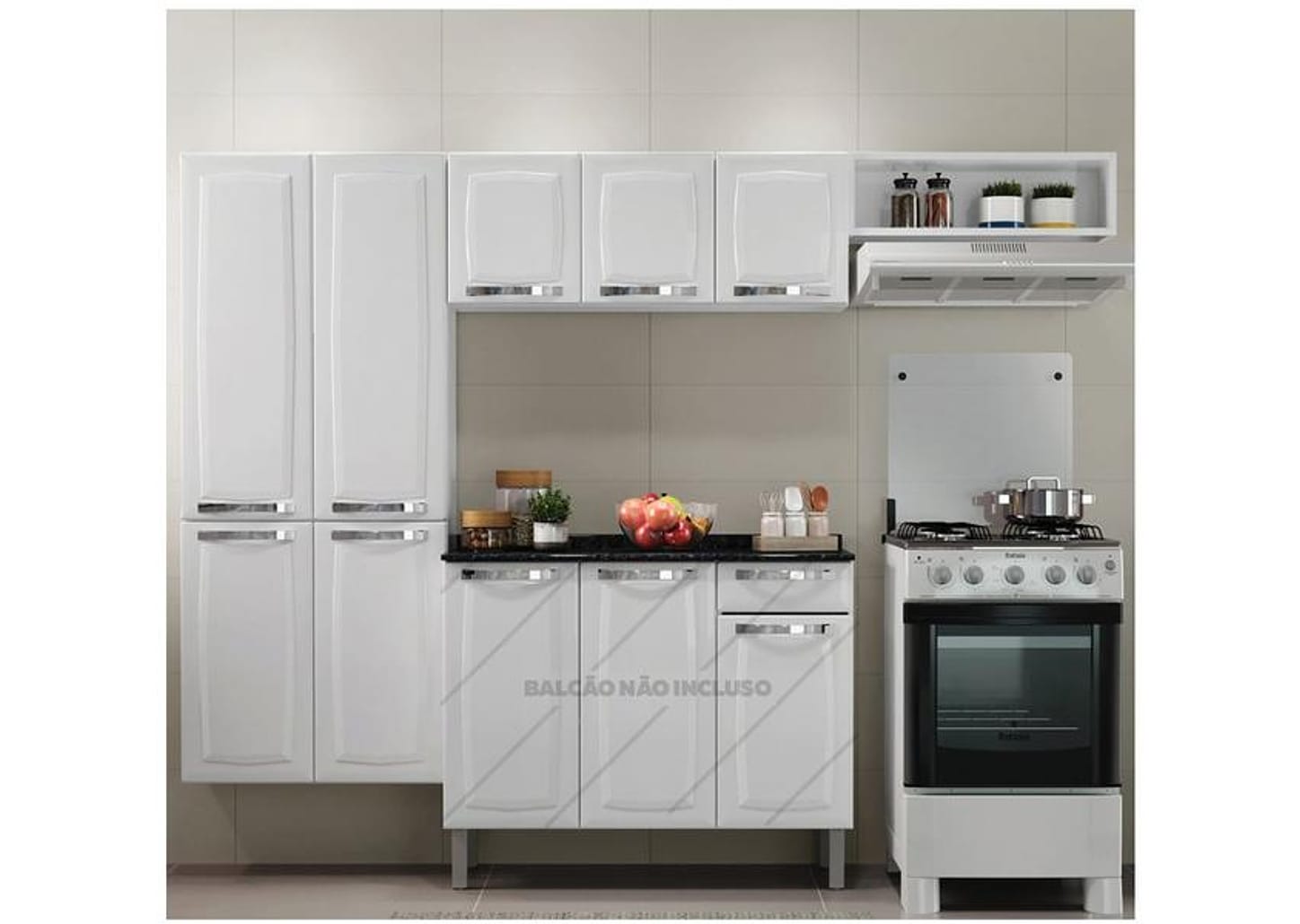 Cozinha Compacta Itatiaia Rose 7 Portas Aço