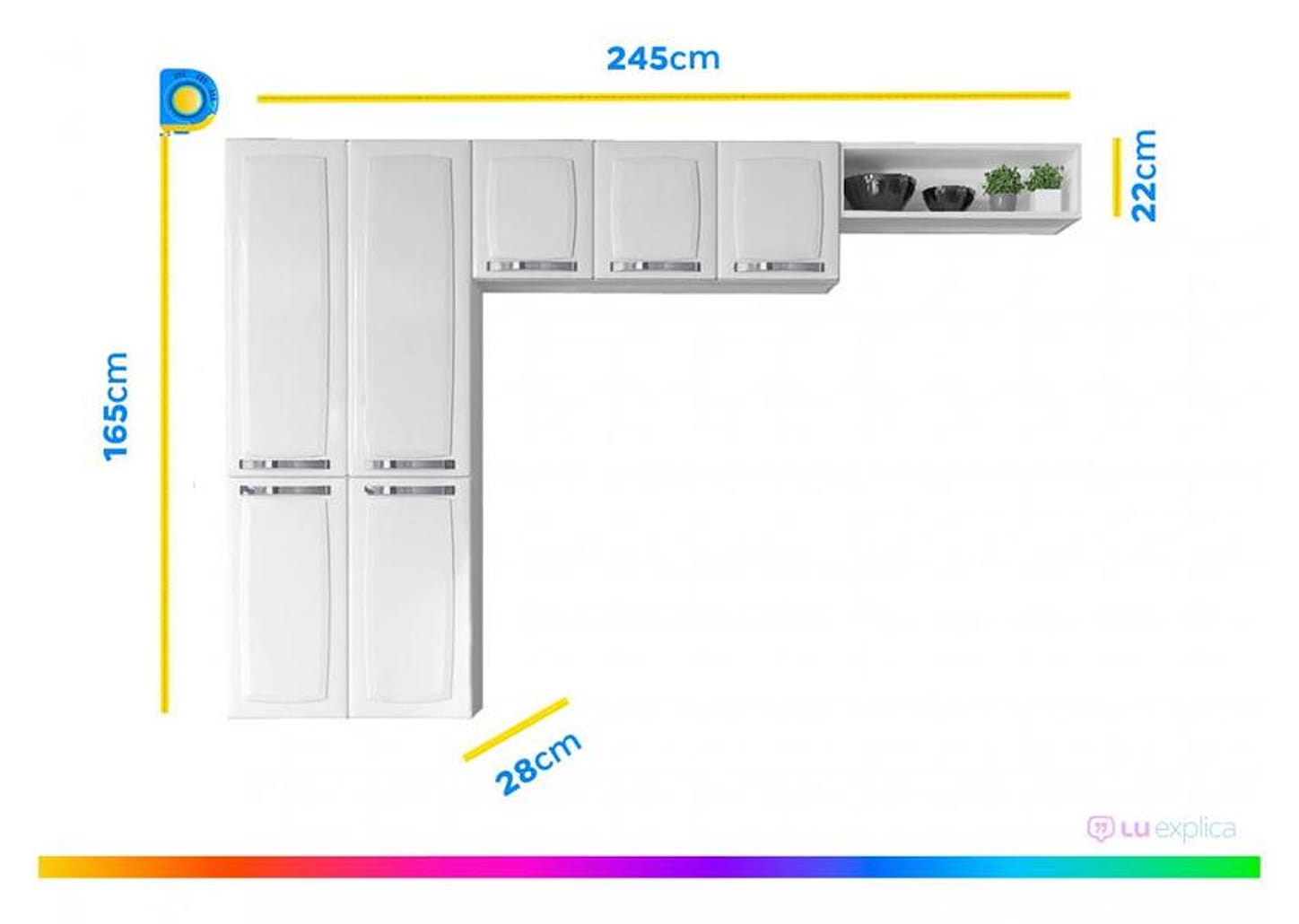 Cozinha Compacta Itatiaia Rose 7 Portas Aço