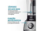 Liquidificador Mondial Turbo Inox L-1100 BI - Preto com Filtro 12 Velocidades 1100W