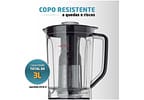 Liquidificador Mondial Turbo Inox L-1100 BI - Preto com Filtro 12 Velocidades 1100W