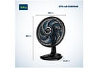 Ventilador de Mesa Mondial Super Turbo - VTX-40 Chrome 40cm 8 Pás 3 Velocidades