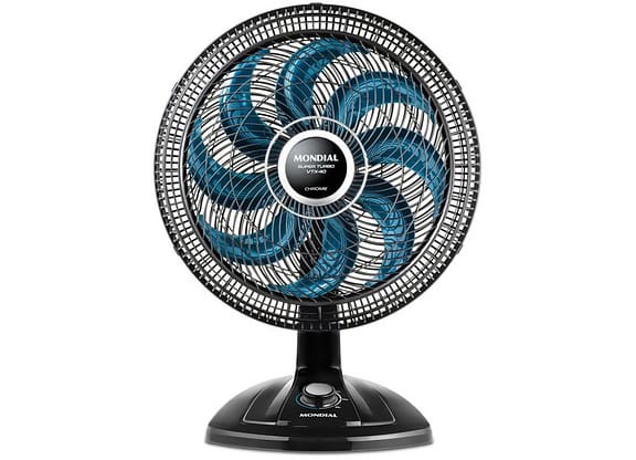 Ventilador de Mesa Mondial Super Turbo - VTX-40 Chrome 40cm 8 Pás 3 Velocidades