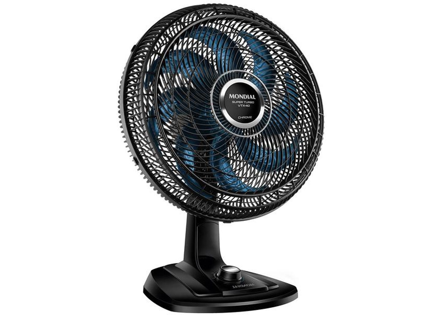 Ventilador de Mesa Mondial Super Turbo - VTX-40 Chrome 40cm 8 Pás 3 Velocidades