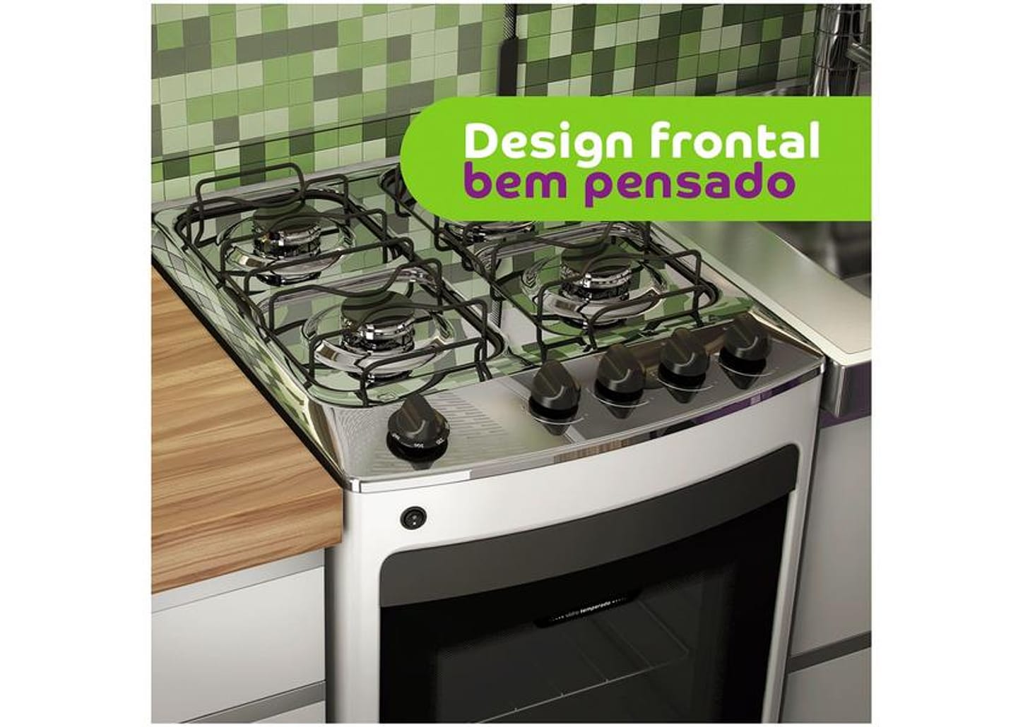 Fogão 4 Bocas Consul Branco Acendimento Automático - CFO4 NABUNA