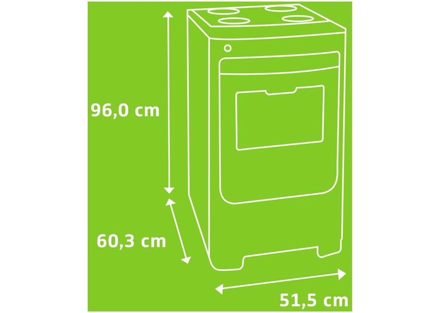 Fogão 4 Bocas Consul Branco Acendimento Automático - CFO4 NABUNA