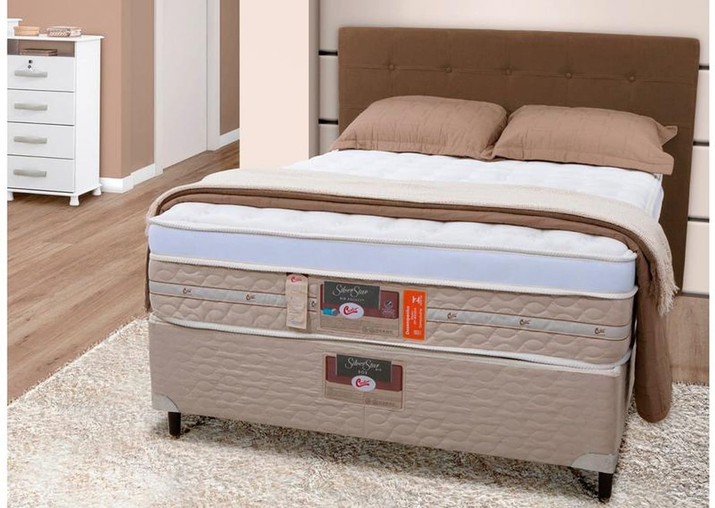 Box para Colchão Casal Castor 27cm de Altura Silver Star Air