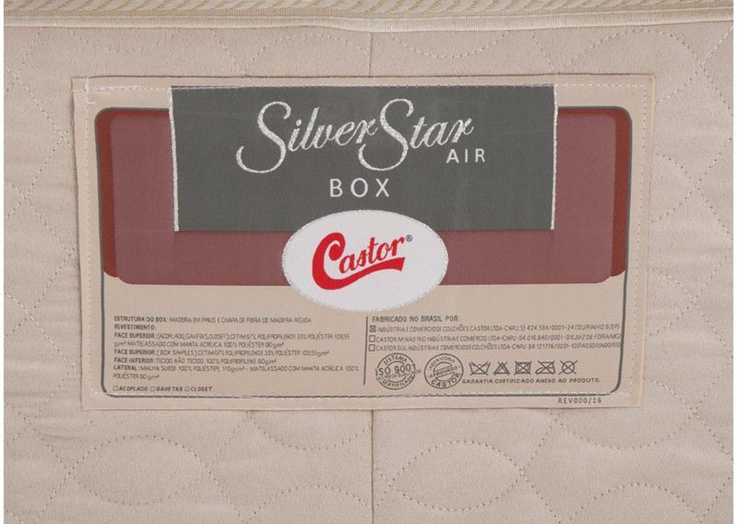 Box para Colchão Casal Castor 27cm de Altura Silver Star Air