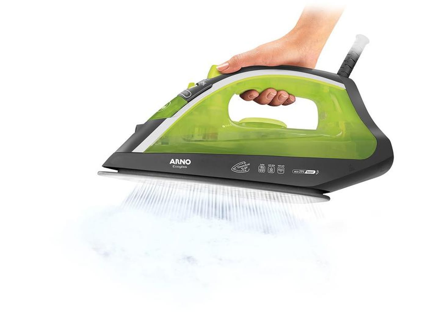 Ferro de Passar Roupa a Vapor e a Seco Arno - Ecogliss FEC1 Verde