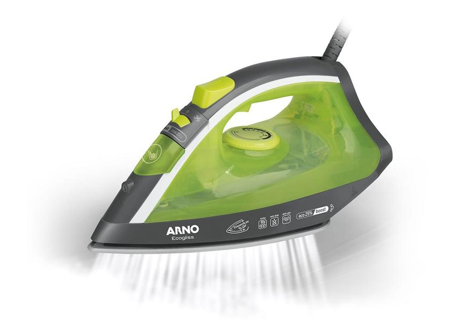 Ferro de Passar Roupa a Vapor e a Seco Arno - Ecogliss FEC1 Verde