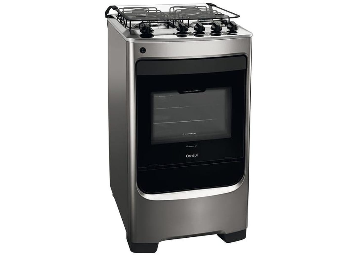 Fogão 4 Bocas Consul Inox Acendimento Automático - CFO4 NARUNA