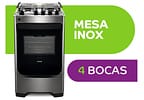 Fogão 4 Bocas Consul Inox Acendimento Automático - CFO4 NARUNA