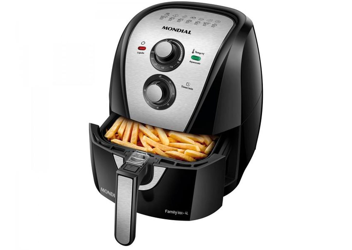 Fritadeira Elétrica sem Óleo/Air Fryer Mondial - Family AFN-40-BI Preto 4L com Timer