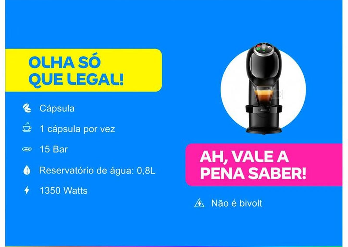 Cafeteira Expresso Arno Nescafé Dolce Gusto Genio S Plus de Cápsula 15 Bar Preto