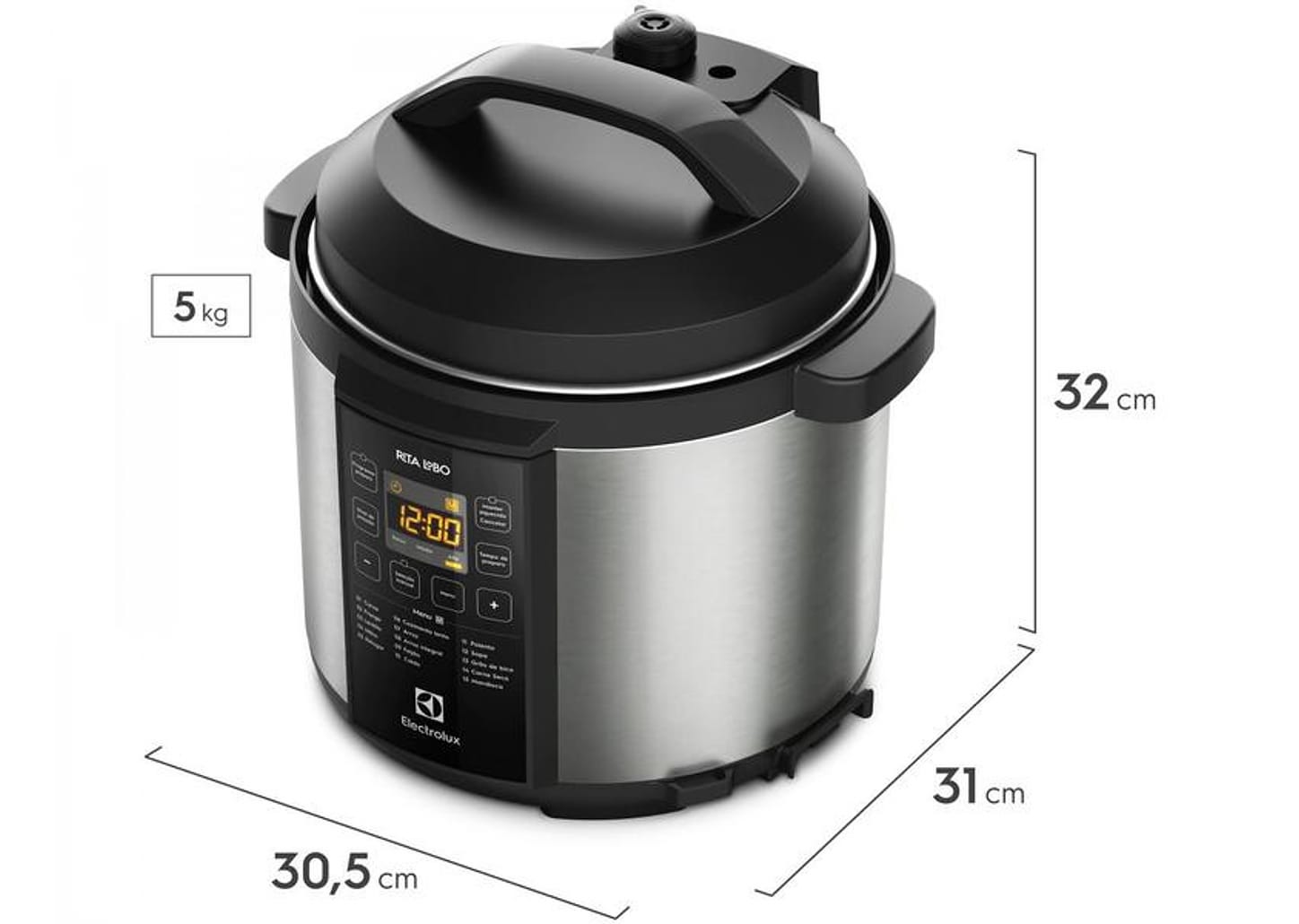 Panela de Pressão Elétrica Electrolux Digital - PCC20 1000W Controle de Temperatura