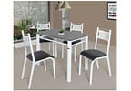 Mesa de Cozinha 4 Cadeiras 4 Lugares Retangular - Poeme Ciplafe