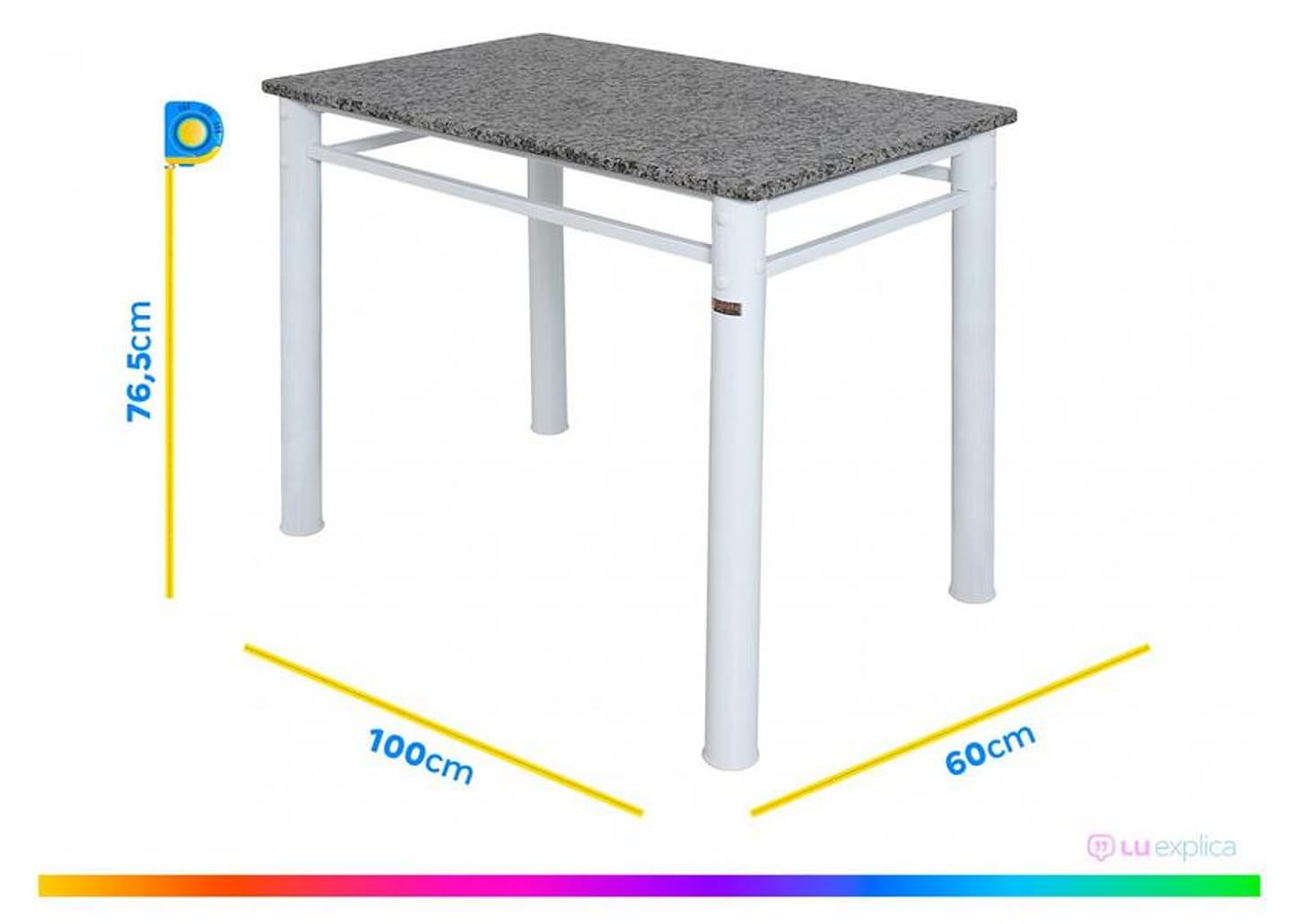 Mesa de Cozinha 4 Cadeiras 4 Lugares Retangular - Poeme Ciplafe