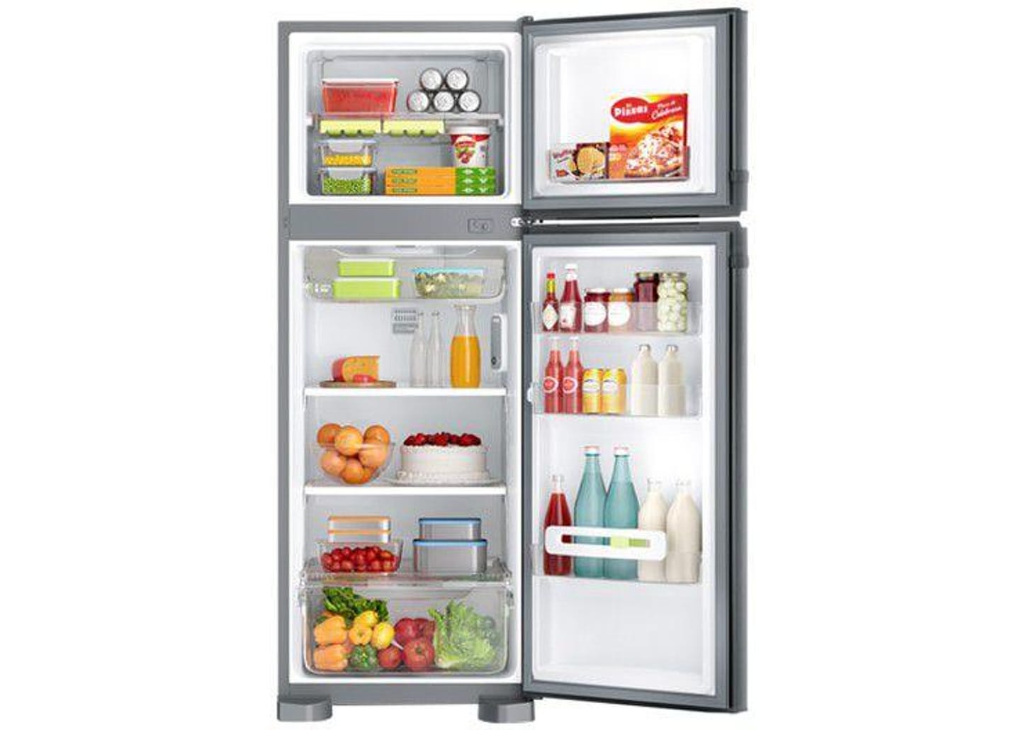 Geladeira Consul Frost Free Duplex 340L Evox com Prateleiras Altura Flex CRM39AKANA 110V