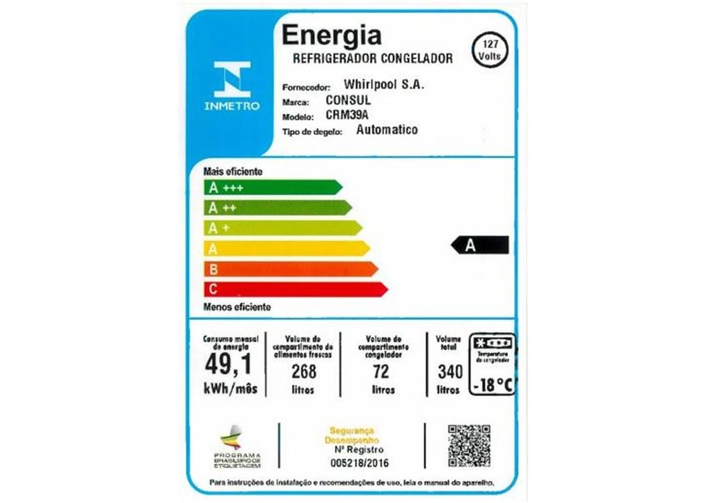 Geladeira Consul Frost Free Duplex 340L Evox com Prateleiras Altura Flex CRM39AKANA 110V