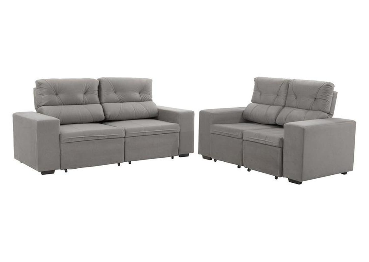 Conjunto de Sofás 2 e 3 Lugares Retrátil e - Reclinável Phormatta Evolution SMP