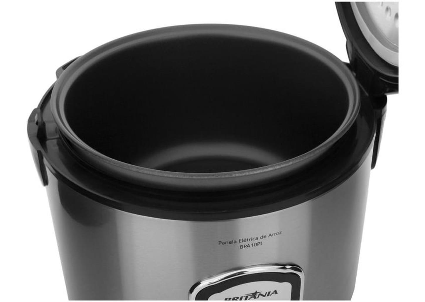 Panela de Arroz Elétrica Britânia BPA10PI 700W 10 Xícaras Cinza e Preta
