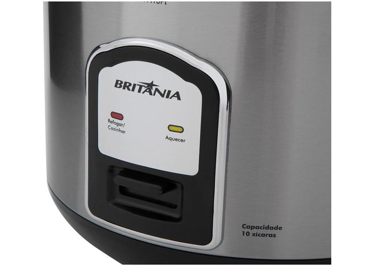 Panela de Arroz Elétrica Britânia BPA10PI 700W 10 Xícaras Cinza e Preta
