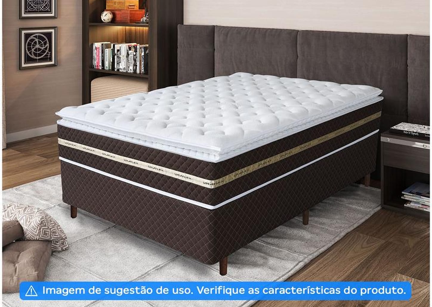 Base Cama Box Casal Umaflex 42x138x188cm Prada
