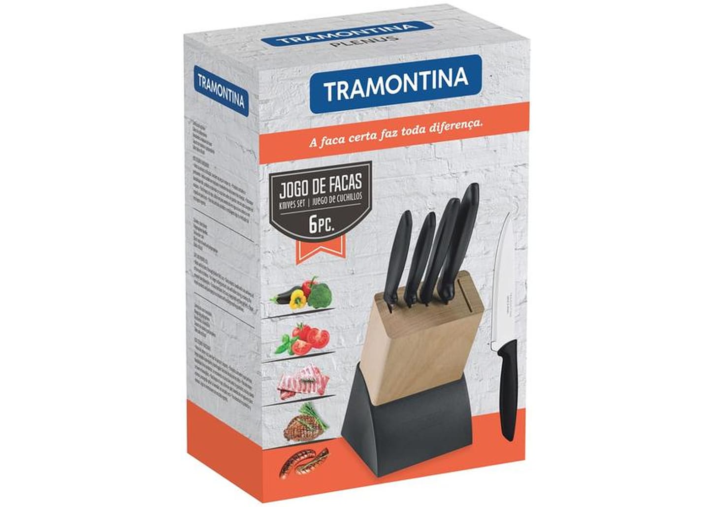 Jogo de Facas 6 Peças Tramontina - Plenus
