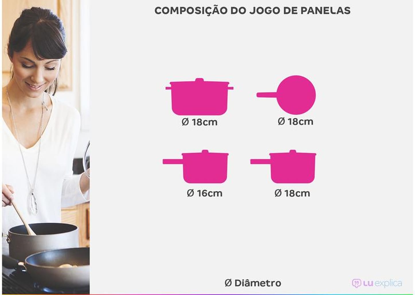 Jogo de Panelas Eirilar Antiaderente de Alumínio - Grafite 4 Peças 1448