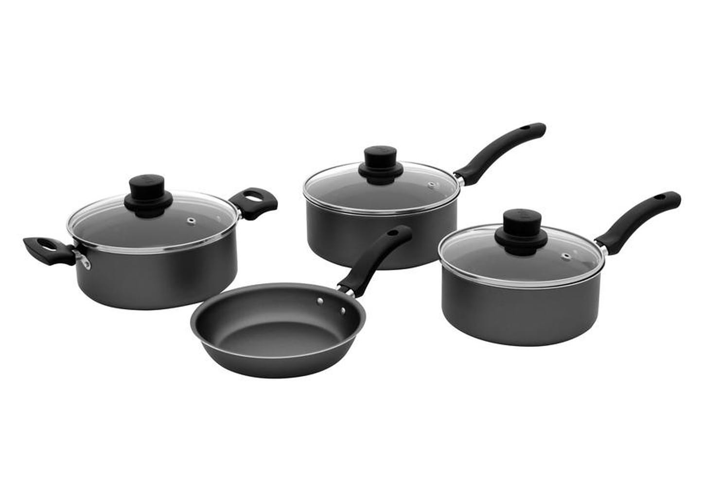 Jogo de Panelas Eirilar Antiaderente de Alumínio - Grafite 4 Peças 1448