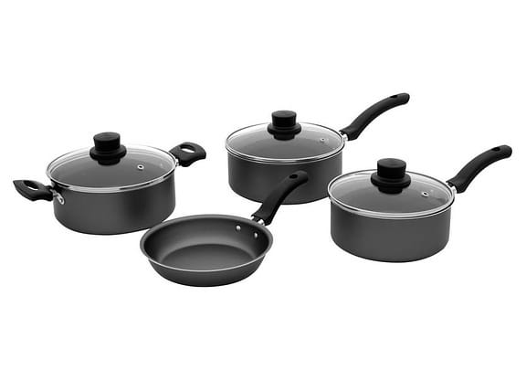 Jogo de Panelas Eirilar Antiaderente de Alumínio - Grafite 4 Peças 1448