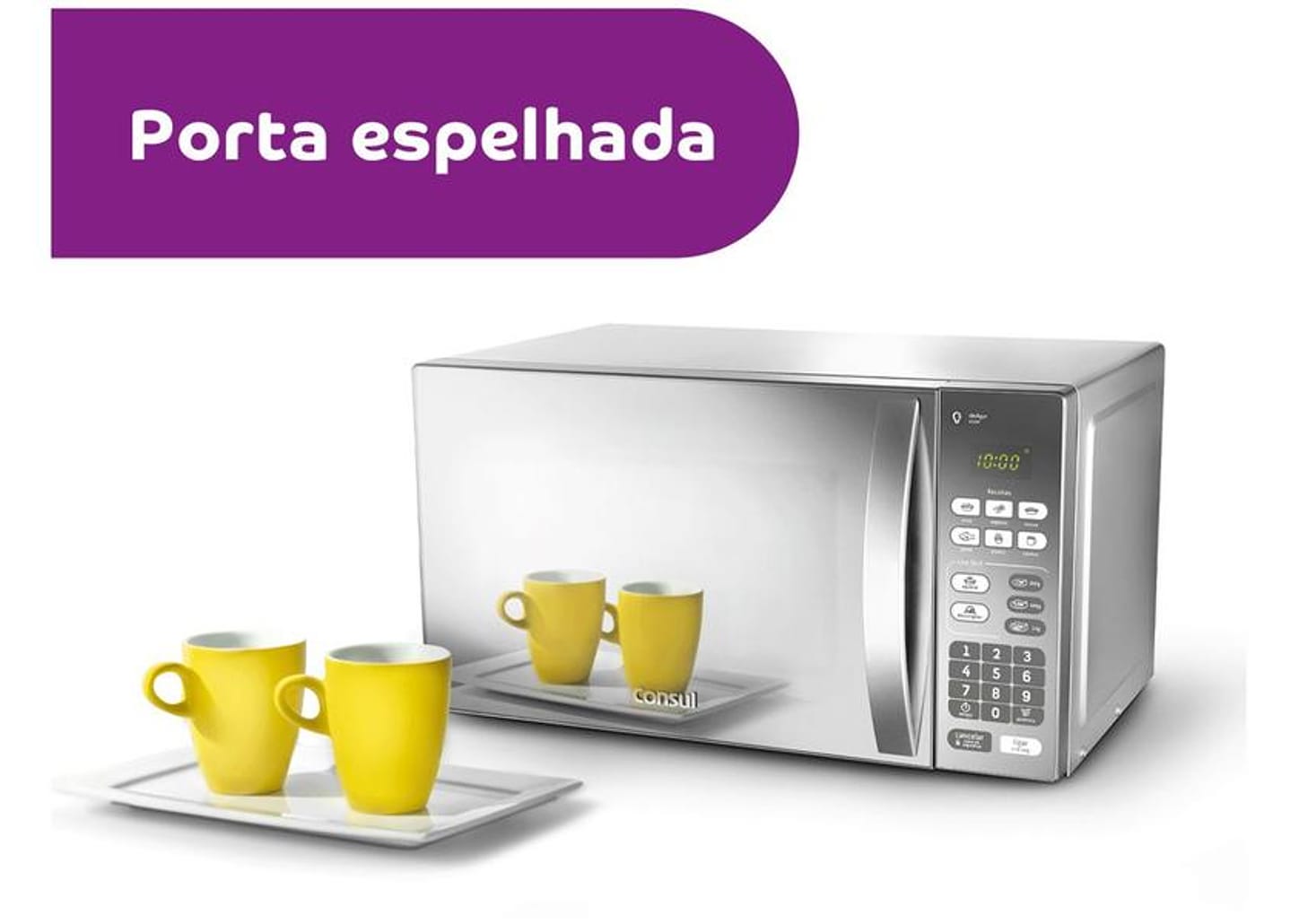 Micro-Ondas Consul 20L Inox com Função Descongelar - Espelhado CM020BF