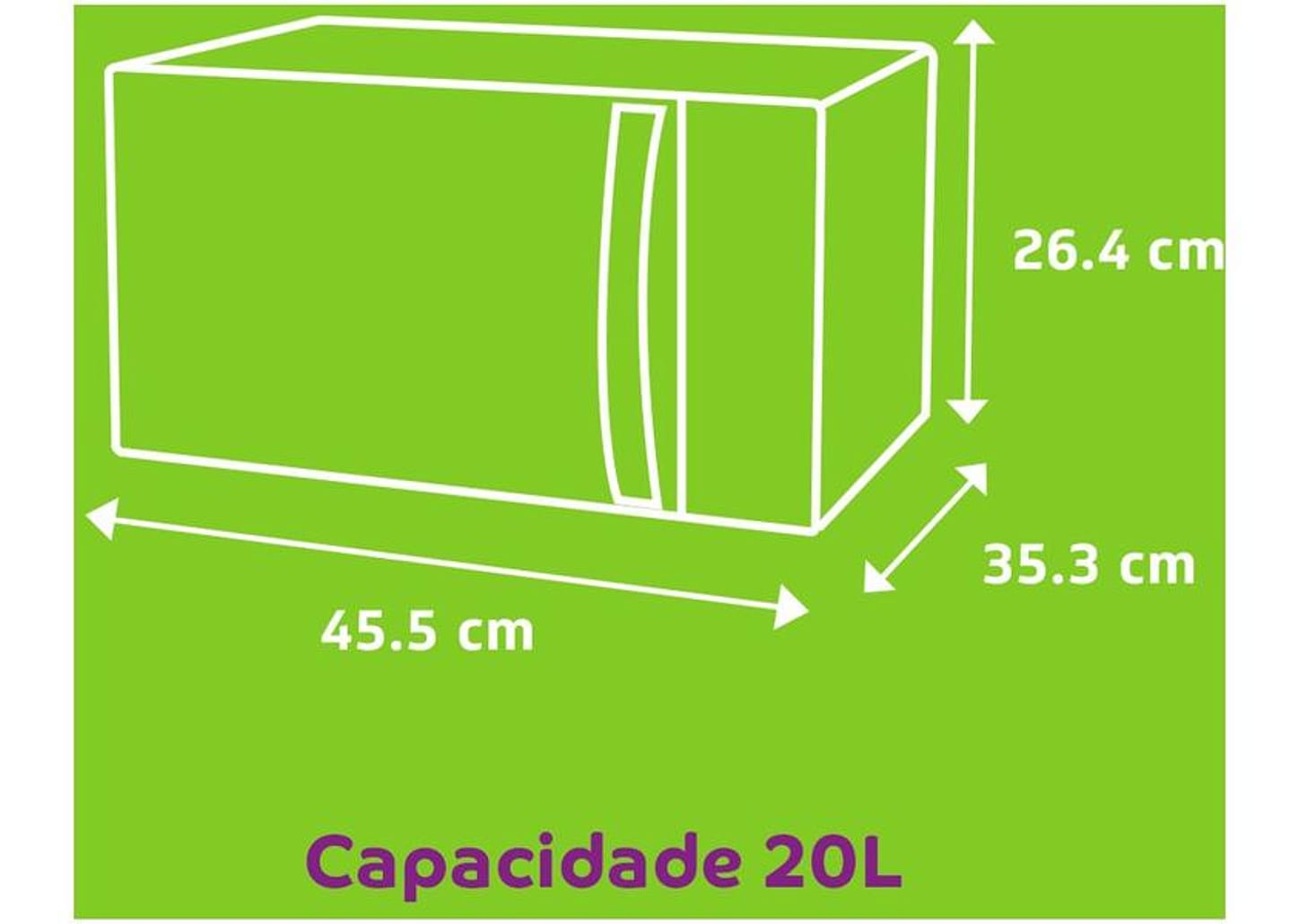 Micro-Ondas Consul 20L Inox com Função Descongelar - Espelhado CM020BF