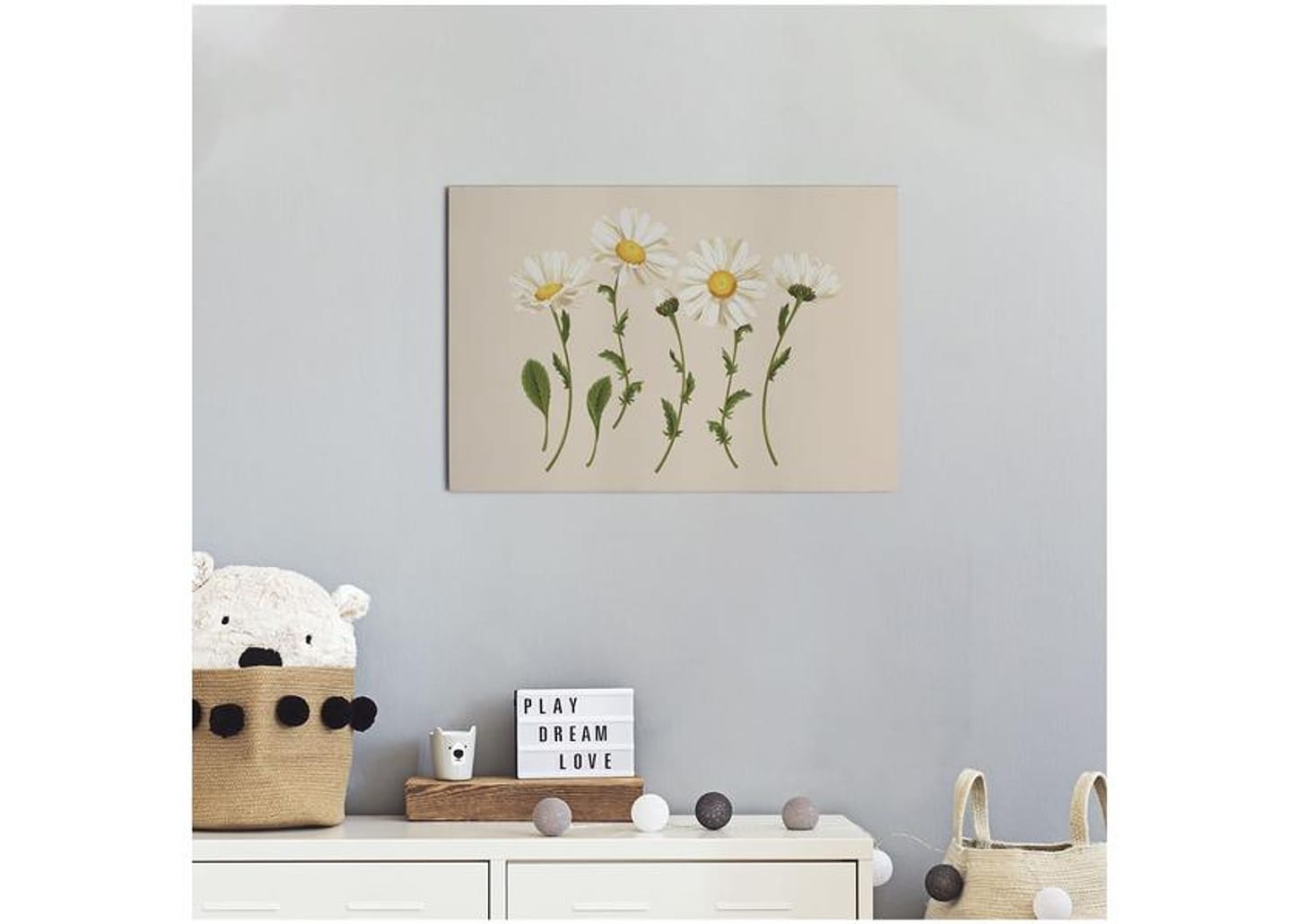 Placa Decorativa MDF Daisy 30x44cm - Design Up Living