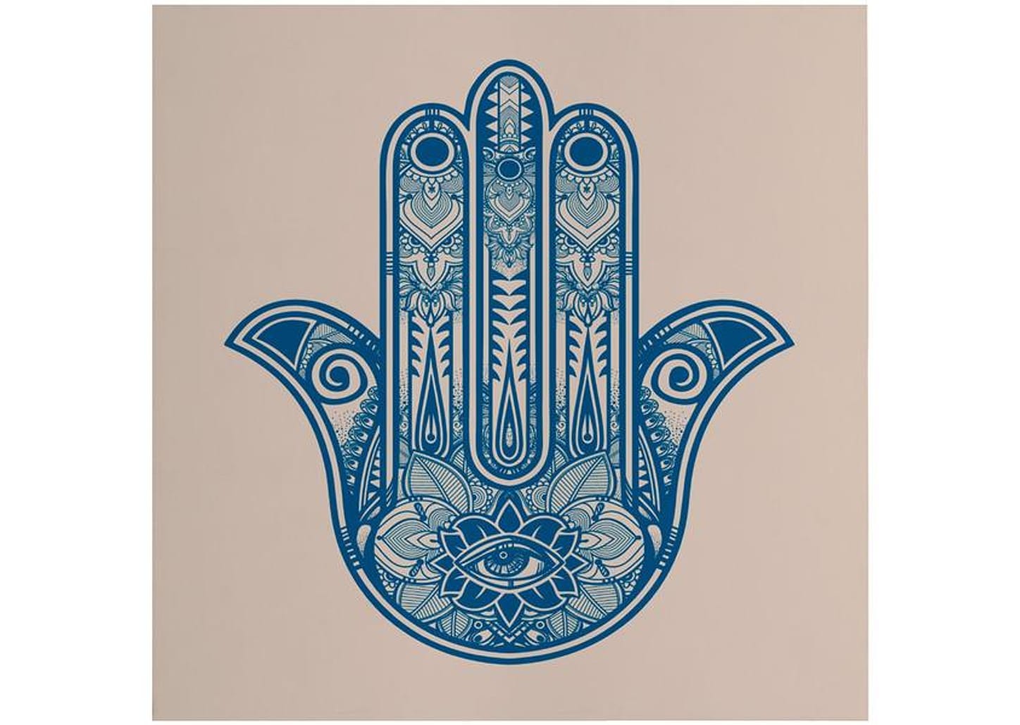 Placa Decorativa MDF Good Vibes Hamsa 29x29cm - Design Up Living
