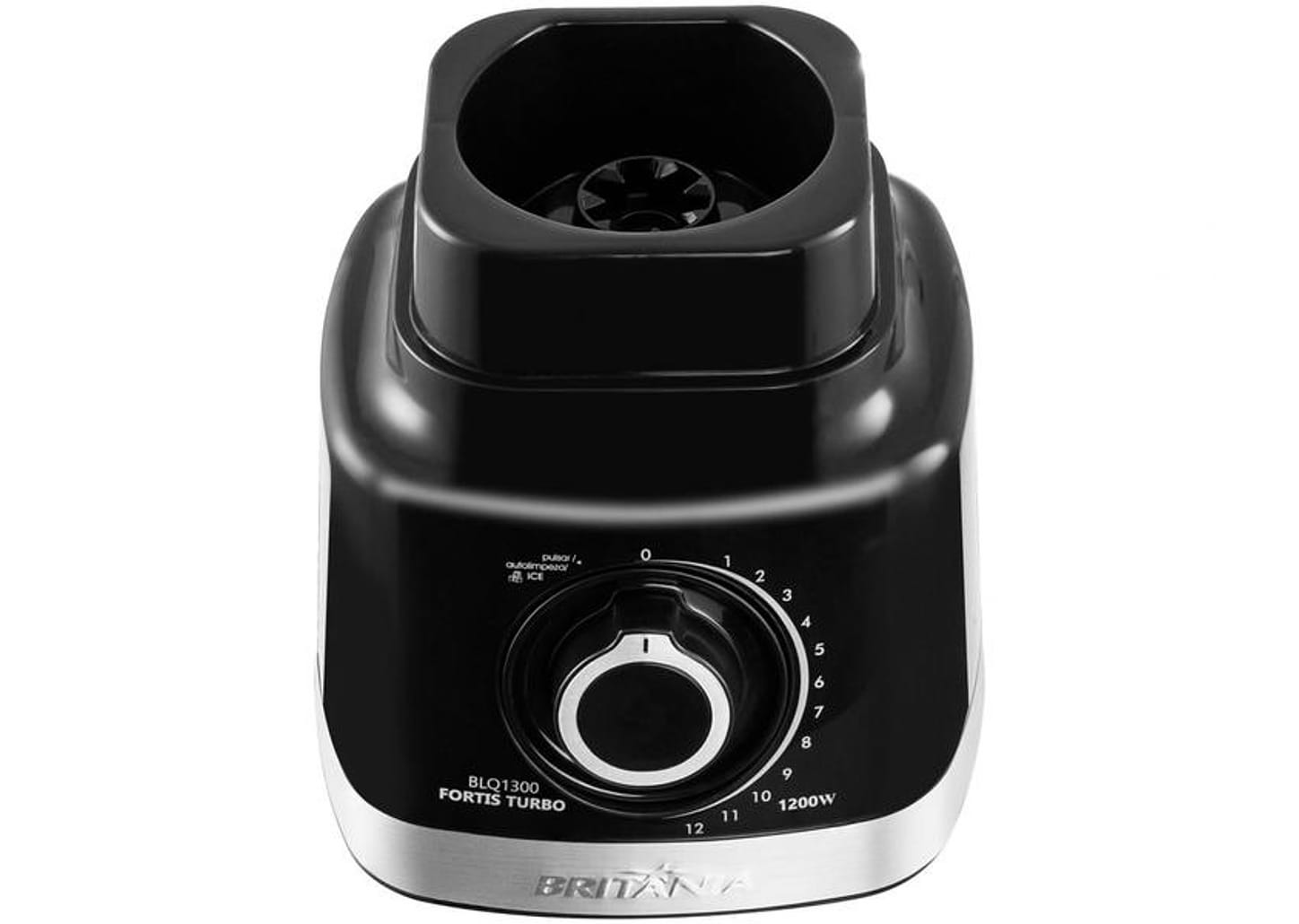 Liquidificador Britânia Fortis Turbo BLQ1300P - Preto com Filtro 12 Velocidades + Pulsar 1200W