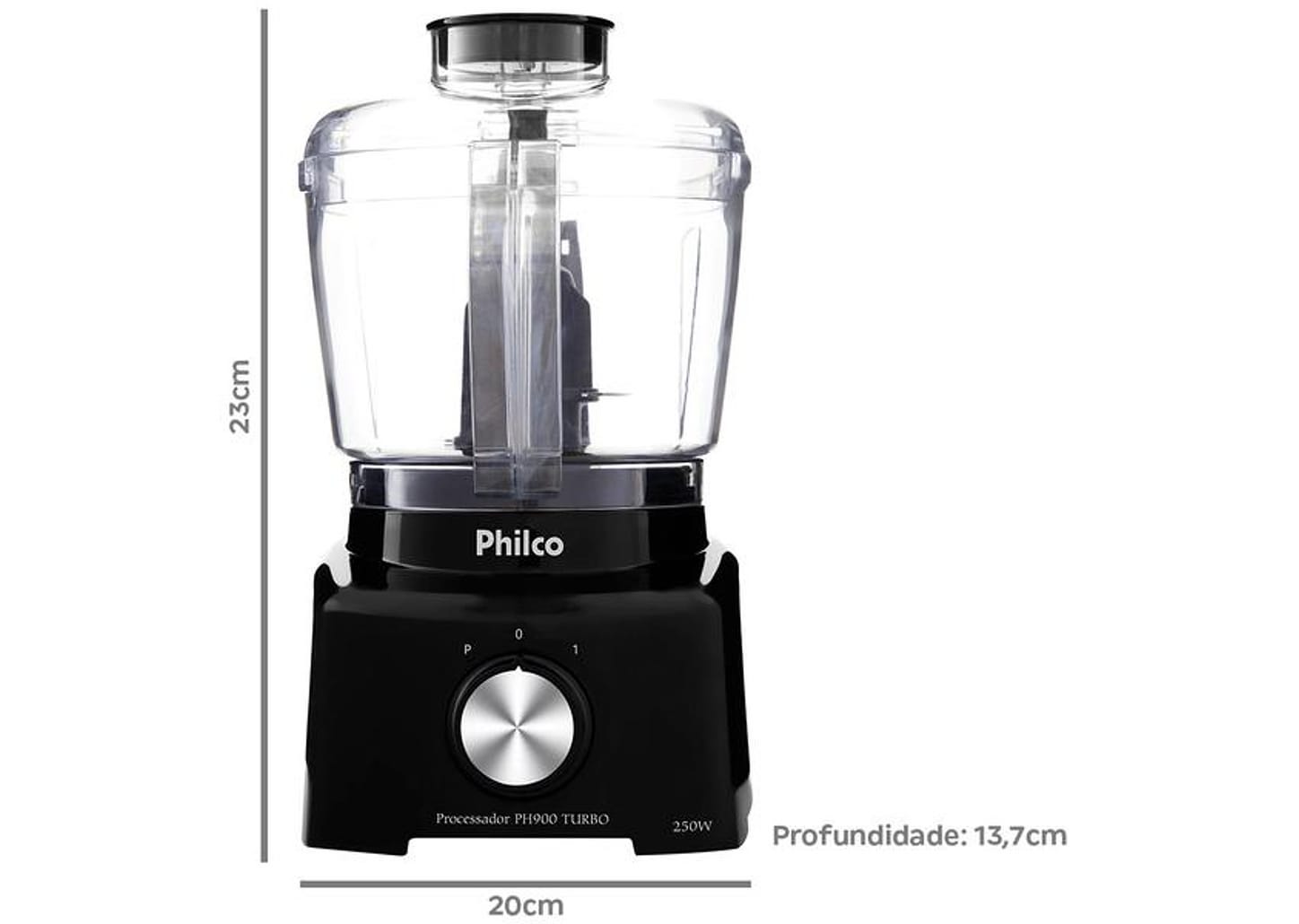 Mini Processador de Alimentos Philco Preto PH900 3 em 1 250W