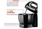Batedeira Mondial Preta 500W Premium - Due Cake Inox B-50-B 4 Velocidades